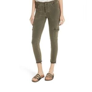 Free People Utility Cargo Cropped Skinny Jeans